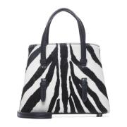 Zebra Ponyskin Tas met Zwart Leer Alaïa , Multicolor , Dames