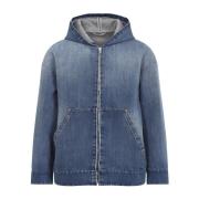 Blauwe Denim Jack Valentino , Blue , Heren