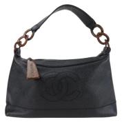 Pre-owned Leather chanel-bags Chanel Vintage , Black , Dames