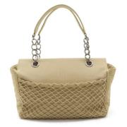 Pre-owned Canvas chanel-bags Chanel Vintage , Beige , Dames