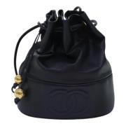 Pre-owned Leather chanel-bags Chanel Vintage , Black , Dames