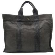 Pre-owned Canvas handbags Hermès Vintage , Gray , Dames