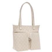 Pre-owned Canvas totes Gucci Vintage , Beige , Dames