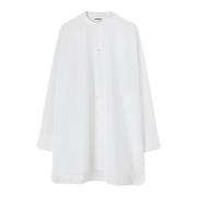 Katoenen Poplin Langarm Monogram Shirt Jil Sander , White , Heren