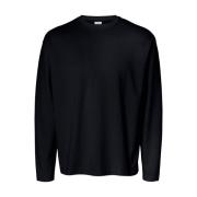 Lange Mouw Tee Losse Pasvorm Selected Homme , Black , Heren