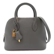 Pre-owned Leather handbags Hermès Vintage , Gray , Dames