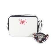 Pre-owned Leather dior-bags Dior Vintage , White , Dames