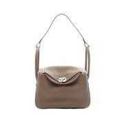 Pre-owned Leather shoulder-bags Hermès Vintage , Beige , Dames