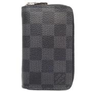 Pre-owned Canvas wallets Louis Vuitton Vintage , Gray , Dames