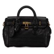 Pre-owned Leather handbags Gucci Vintage , Black , Dames