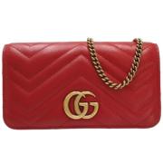 Pre-owned Leather gucci-bags Gucci Vintage , Red , Dames