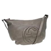 Pre-owned Leather gucci-bags Gucci Vintage , Gray , Dames