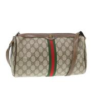 Pre-owned Canvas shoulder-bags Gucci Vintage , Beige , Dames