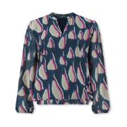 Lange mouw blouse in SJIC-stijl Lizzy & Coco , Multicolor , Dames