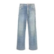 Cargo stretch denim jeans voor mannen Emporio Armani , Blue , Heren