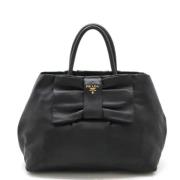 Pre-owned Leather handbags Prada Vintage , Black , Dames