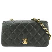 Pre-owned Leather chanel-bags Chanel Vintage , Green , Dames