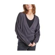 Grijze Wollen Wrap Jumper IRO , Gray , Dames