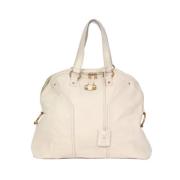 Pre-owned Leather shoulder-bags Yves Saint Laurent Vintage , Beige , D...