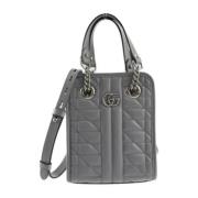 Pre-owned Leather gucci-bags Gucci Vintage , Gray , Dames