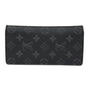 Pre-owned Canvas wallets Louis Vuitton Vintage , Black , Heren