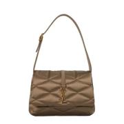 Pre-owned Suede handbags Yves Saint Laurent Vintage , Brown , Dames