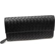 Pre-owned Leather wallets Bottega Veneta Vintage , Black , Dames