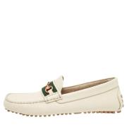 Pre-owned Leather flats Gucci Vintage , Beige , Heren