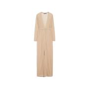 Lurex Robby Vest met Riem Max Mara , Beige , Dames