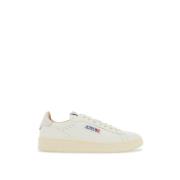 Dallas Leren Sneakers met Suède Detail Autry , White , Heren