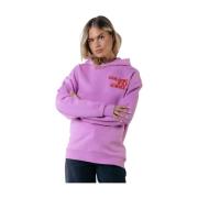 Puff Logo Clean Hoodie Colourful Rebel , Purple , Dames