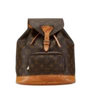 Pre-owned Canvas backpacks Louis Vuitton Vintage , Brown , Dames