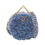 Pre-owned Leather chanel-bags Chanel Vintage , Blue , Dames