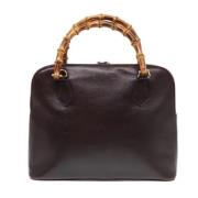 Pre-owned Leather gucci-bags Gucci Vintage , Brown , Dames