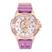 Unisex Horloge The $kull Genderless Crystal Philipp Plein , Pink , Dam...