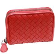 Pre-owned Leather wallets Bottega Veneta Vintage , Red , Dames