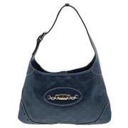 Pre-owned Leather shoulder-bags Gucci Vintage , Blue , Dames