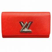 Pre-owned Leather wallets Louis Vuitton Vintage , Red , Dames