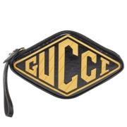 Pre-owned Leather clutches Gucci Vintage , Black , Dames