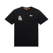 Korte Mouwen Jet Black T-shirt Balr. , Black , Heren