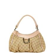 Pre-owned Canvas handbags Gucci Vintage , Beige , Dames