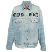 Pre-owned Denim outerwear Gucci Vintage , Blue , Dames