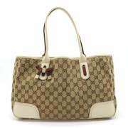 Pre-owned Canvas gucci-bags Gucci Vintage , Beige , Dames