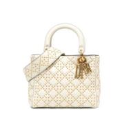 Pre-owned Leather dior-bags Dior Vintage , White , Dames