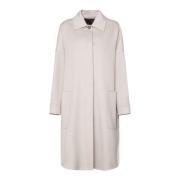 Beige Mantel met Overhemdkraag Max Mara , Beige , Dames