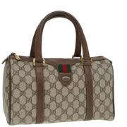 Pre-owned Canvas handbags Gucci Vintage , Beige , Dames