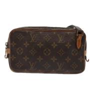 Pre-owned Canvas clutches Louis Vuitton Vintage , Brown , Dames