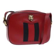 Pre-owned Leather shoulder-bags Gucci Vintage , Red , Dames