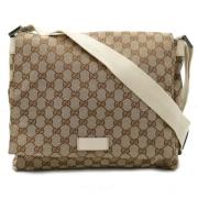 Pre-owned Canvas gucci-bags Gucci Vintage , Beige , Dames