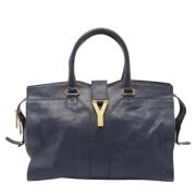 Pre-owned Leather handbags Yves Saint Laurent Vintage , Blue , Dames